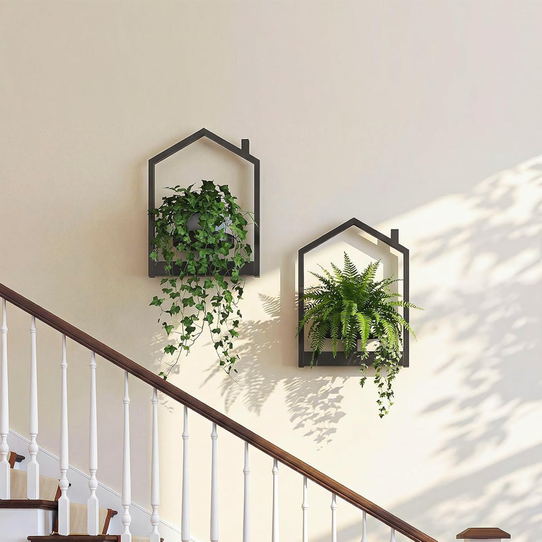 HOOBRO Wandbehang, Pflanzgefässe, Blumenständer Wandmontage, Wand Blumenständer mit Abnehmbarem Unte