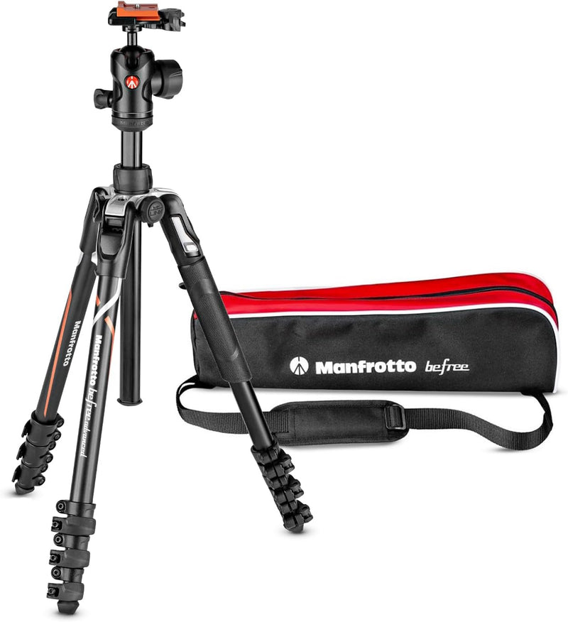 Manfrotto Befree Advanced Kamerstativ-Kit, Kompatibel mit Sony Alpha7 und Alpha9 Kameras, Reisestati