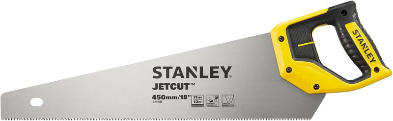 Stanley JetCut feine Handsäge 2-15-595 in 450 mm Länge – Säge für Holz, Kunststoff, Laminat – Mit Gr