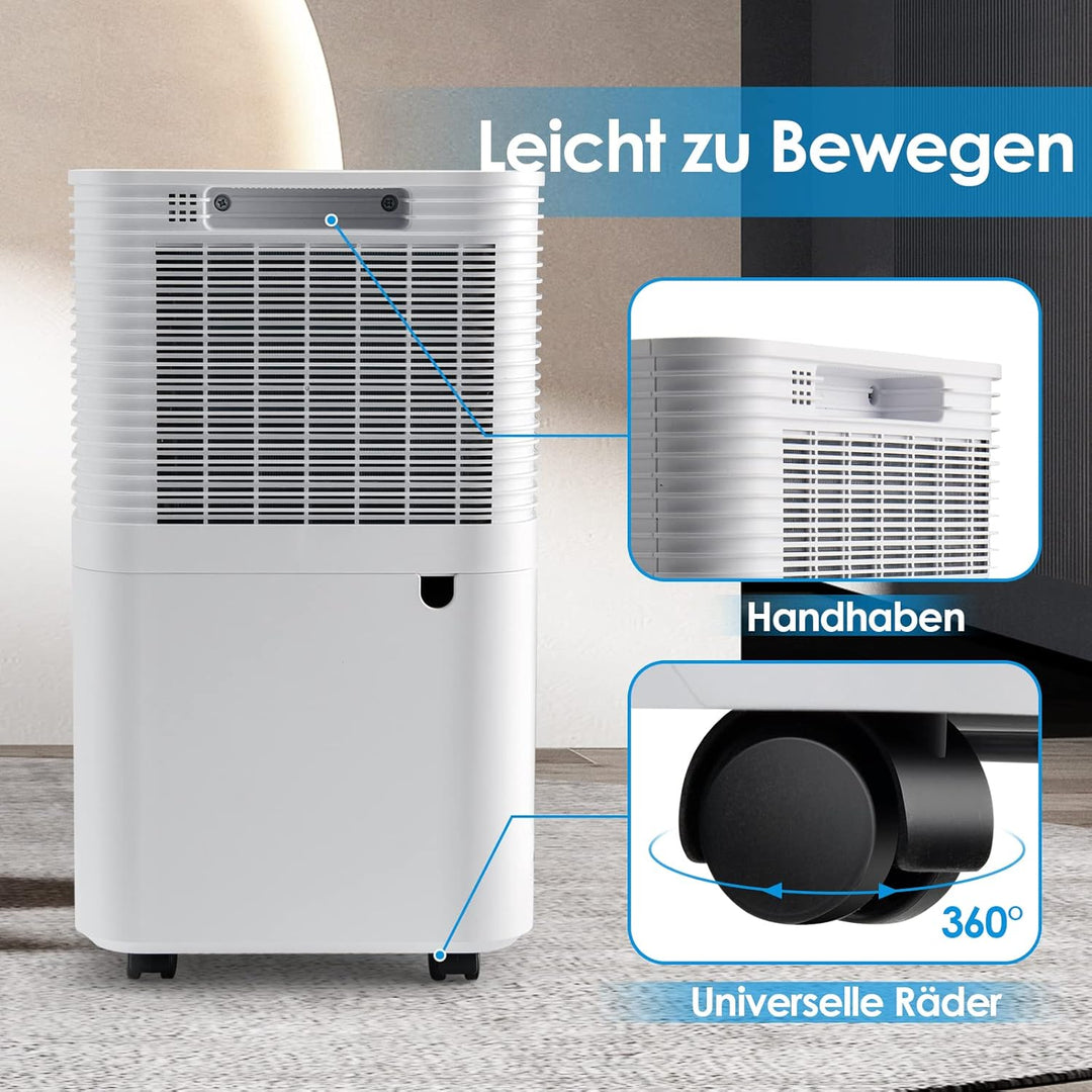 COSTWAY Mobile Entfeuchter Luftentfeuchter elektrisch Dehumidifier Raumentfeuchter 12L/Tag Entfeucht