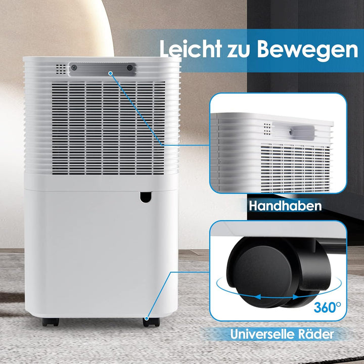 COSTWAY Mobile Entfeuchter Luftentfeuchter elektrisch Dehumidifier Raumentfeuchter 12L/Tag Entfeucht