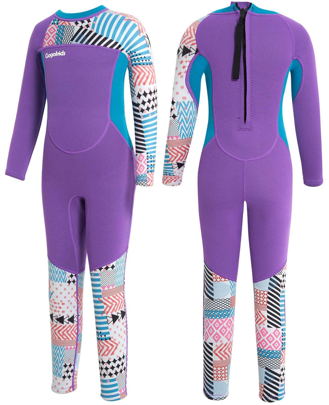 Gogokids Kinder Neoprenanzüge Thermische Bademode, Mädchen Einteiler Badeanzüge 2.5mm Neopren Tauche