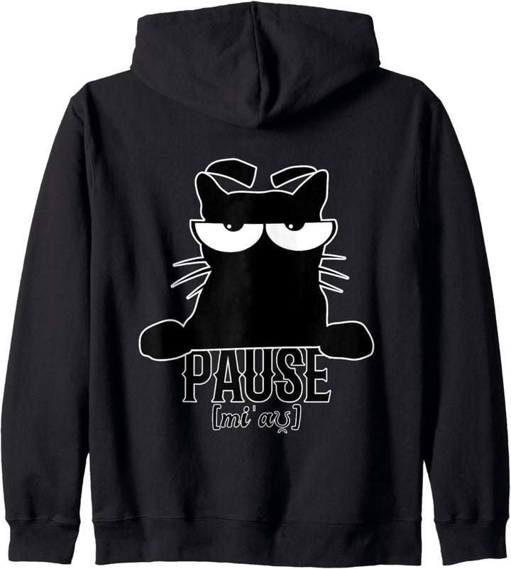 Schwarze Katze - Black Cat Pausenjacke - Was kuckst Du So? Kapuzenjacke