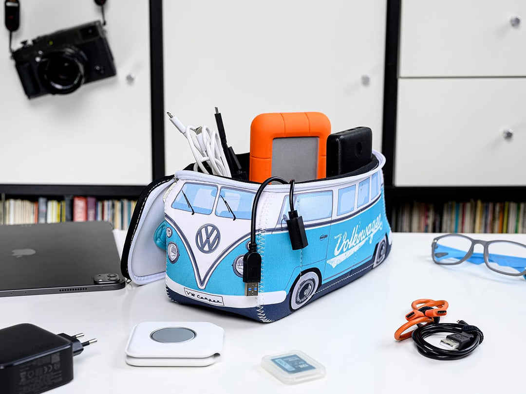 BRISA VW Collection - T1 Bulli Bus Kulturbeutel Kosmetiktasche | Volkswagen Universaltasche Waschbeu