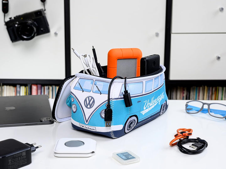 BRISA VW Collection - T1 Bulli Bus Kulturbeutel Kosmetiktasche | Volkswagen Universaltasche Waschbeu