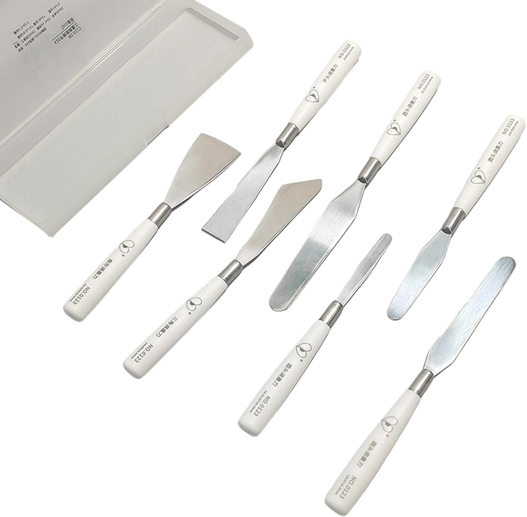 Künstler-Spatel-Set, Holzgriff, Palettenwerkzeug, Farbmischschaber für Ölmalerei, Acrylmalerei, Farb