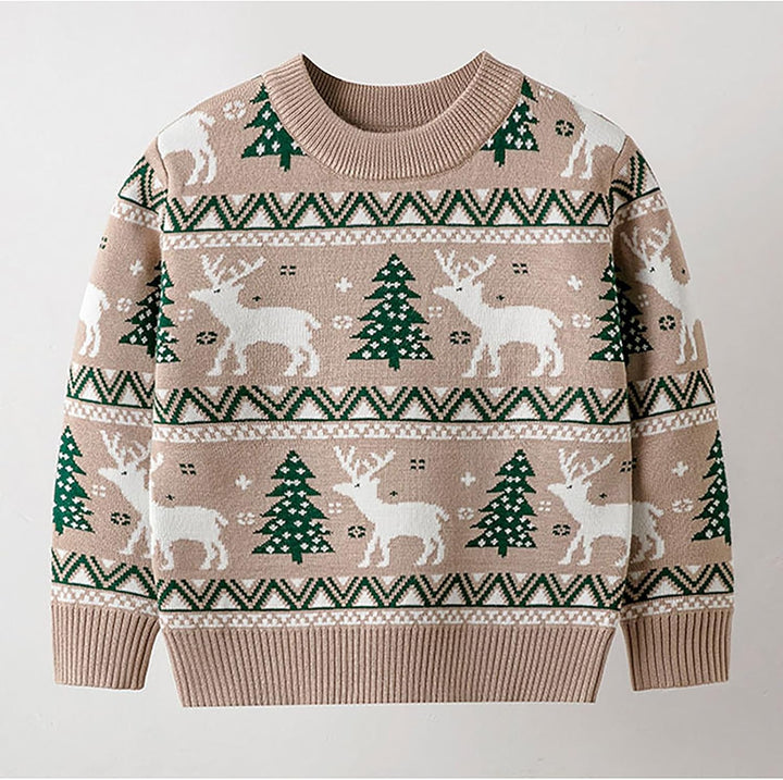 Weihnachtspulli Jungen 152, Pullover Jungen 164, Rentier Im Herbst und Winter Strickpullover Pullove