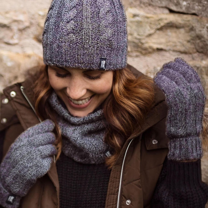 HEAT HOLDERS - Damen Extra Warm Winter Handschuhe | Strick Handschuhe mit Innen Flauschig Fleece Gef