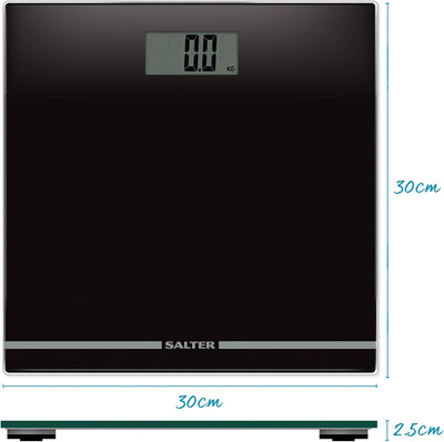 Salter 9205 BK3R Digitale Badezimmerwaage - Körpergewichtswaage mit 180kg/400lbs, Personenwaage mit