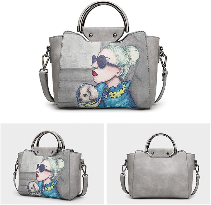 BUKESIYI Damen Tasche Umhängetasche Handtasche Frauen Klein Schultertasche Weekender Lack PU Leder C