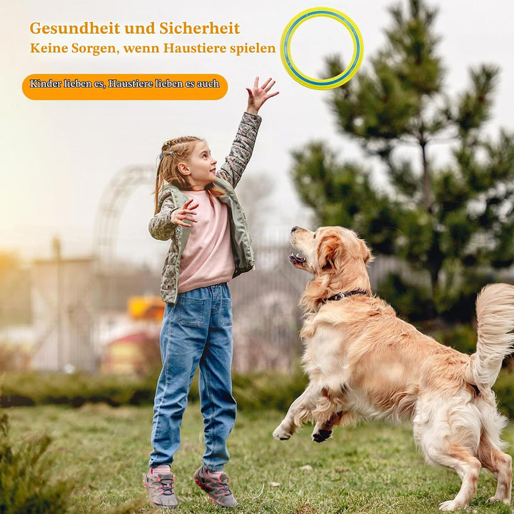 POPAPIE 4 Stück Flying Rîng Wurfring,Würfring-Spielspielzeug,Frisbee Ring Wurfrînge 25 cm,Discs Flug