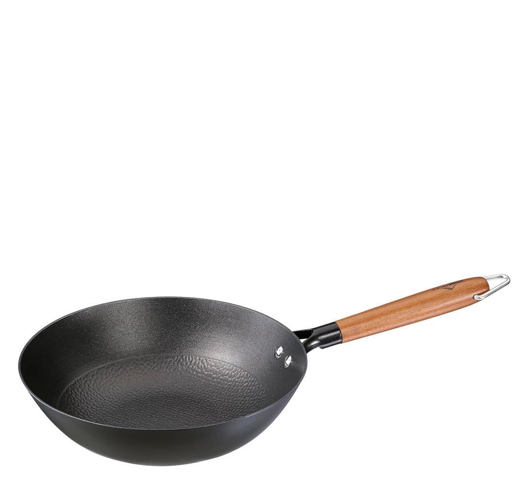 Küchenprofi Wokpfanne COUNTRY | Ø 28 cm | Schwarz | Induktion geeignet | emailliertes Gusseisen | mi