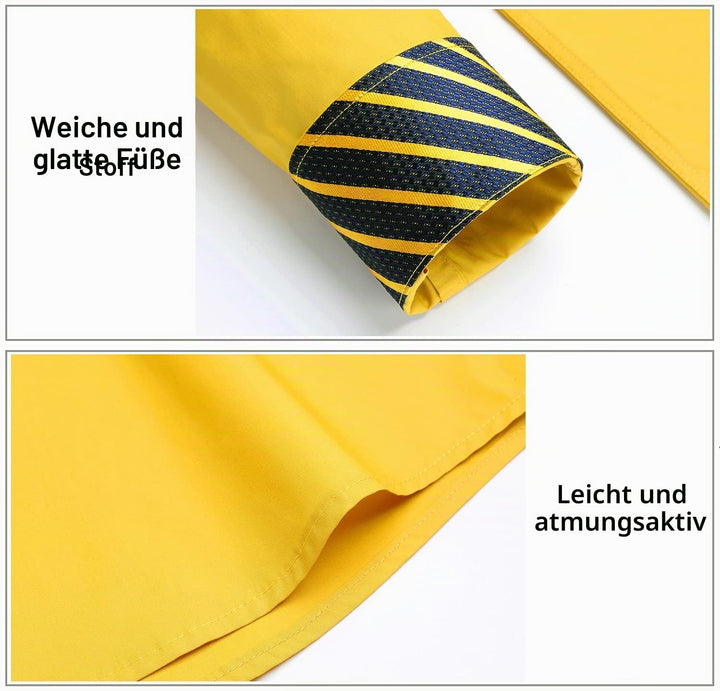HISDERN Herren Hemd formelle Freizeithemd Businesshemden Freizeithemden Langarm Baumwolle Klassisch