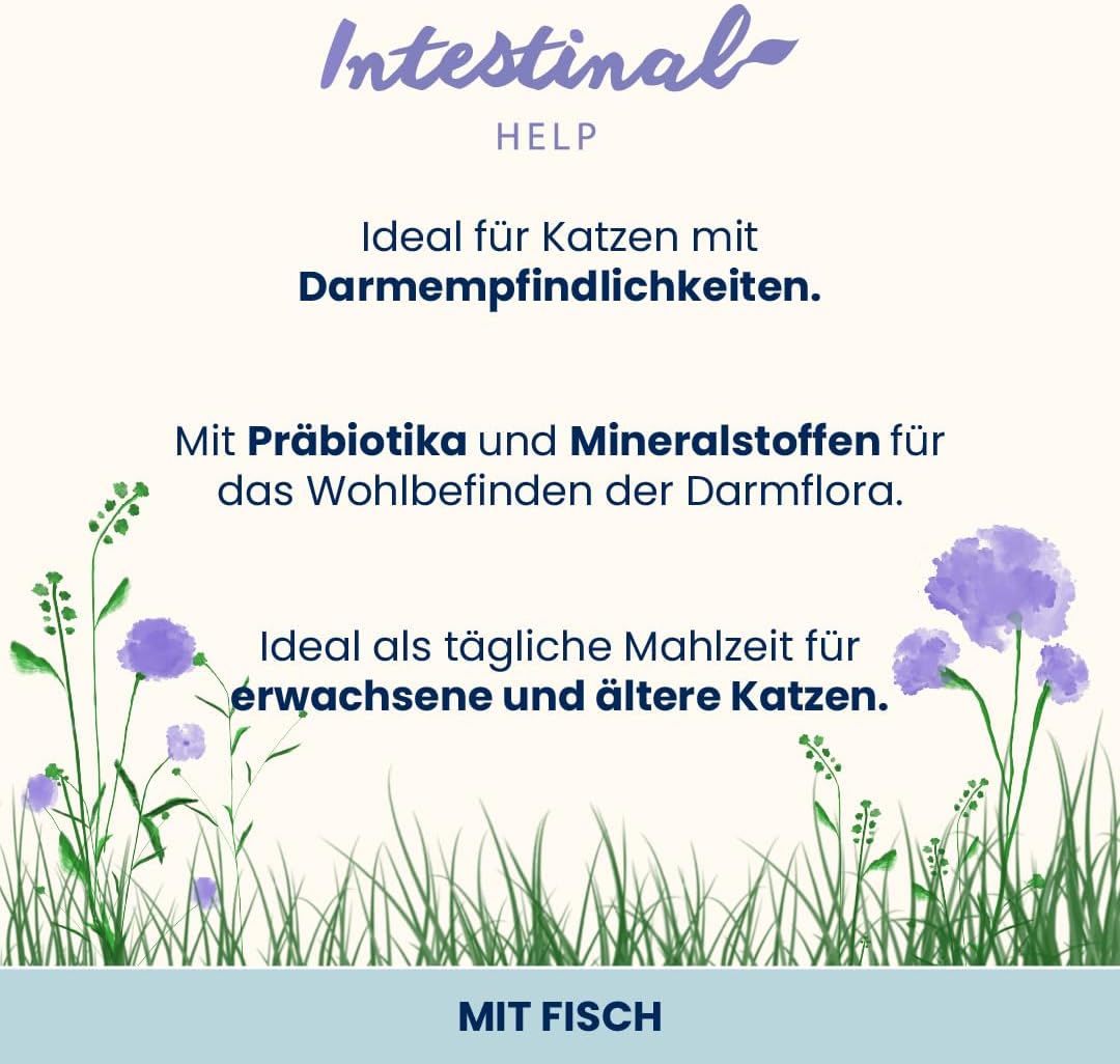 Almo Nature Holistic Intestinal Help Katzenfutter, Nassfutter für ausgewachsene Katzen mit Fisch. 30