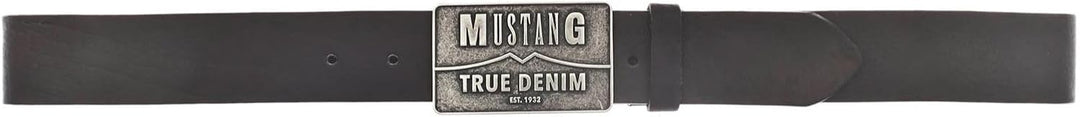 MUSTANG Herren Gürtel Vollrindledergürtel 85 Schwarz, 85 Schwarz