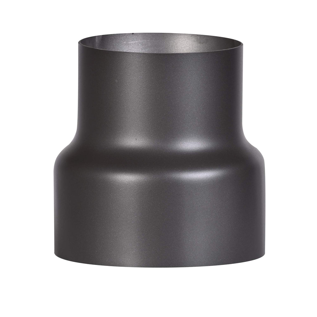 FIREFIX R150/Ü1 Übergangsstück (Reduzierung) für 2 mm Starke Rauchrohre, schwarz lackiert, von 150 m