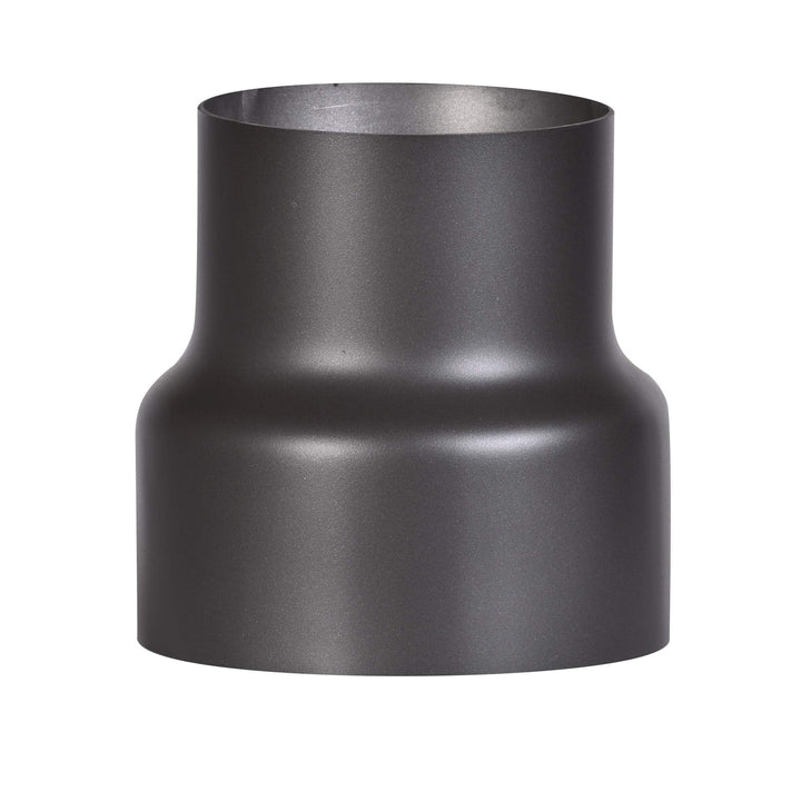 FIREFIX R150/Ü1 Übergangsstück (Reduzierung) für 2 mm Starke Rauchrohre, schwarz lackiert, von 150 m