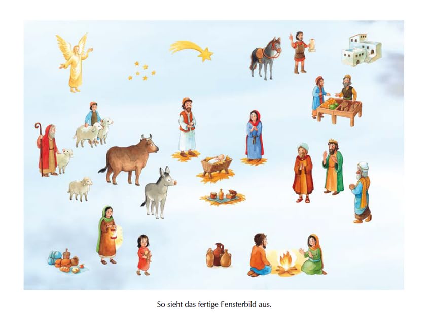 Die Weihnachtsgeschichte. Ein Folien-Adventskalender zum Vorlesen und Gestalten eines Fensterbildes