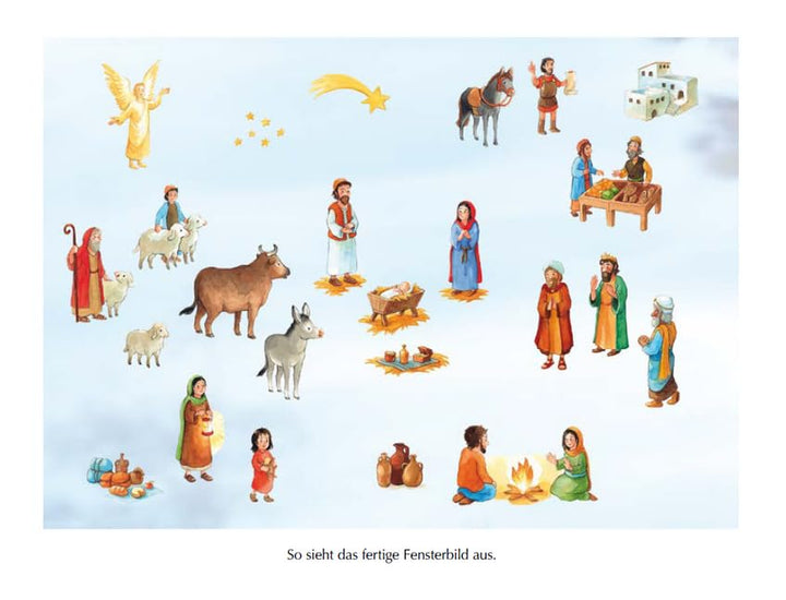 Die Weihnachtsgeschichte. Ein Folien-Adventskalender zum Vorlesen und Gestalten eines Fensterbildes