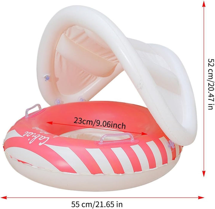 Schwimmring Mit Abnehmbarem Sonnendach, Aufblasbare Schwimmreifen Für Kinder, Schwimmsitz Sicherheit