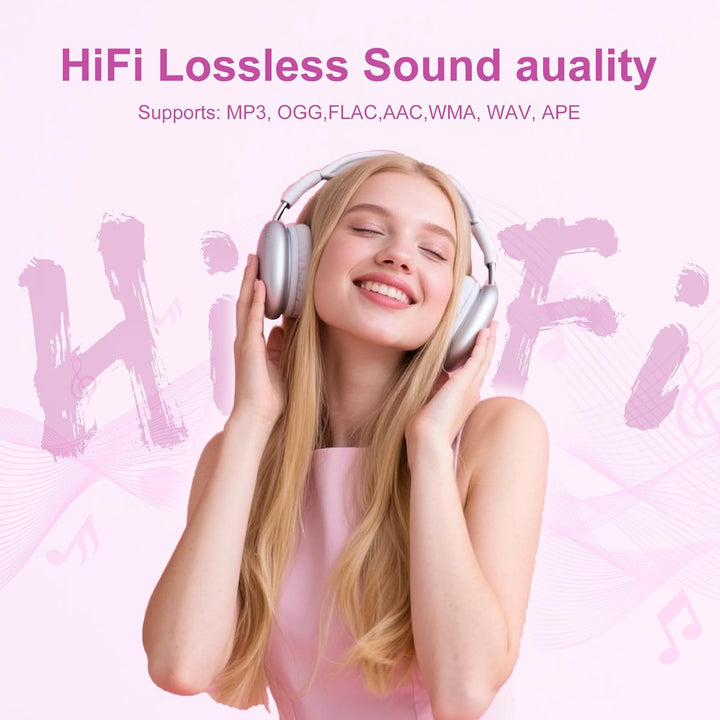 SWOFY 128GB MP3-Player mit Bluetooth 5.3-2,4-Zoll Touchscreen, HiFi-Klang, integrierter Lautsprecher