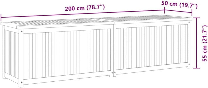 vidaXL Gartenbox Aufbewahrungsbox Auflagenbox Kissenbox Box Kiste Truhe Gartentruhe Holztruhe Garten