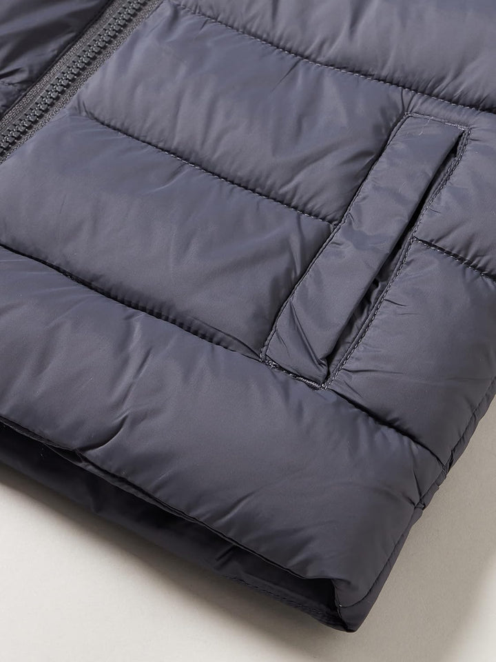 Mädchen DOWN Jacket, Dunkelgrau (40)