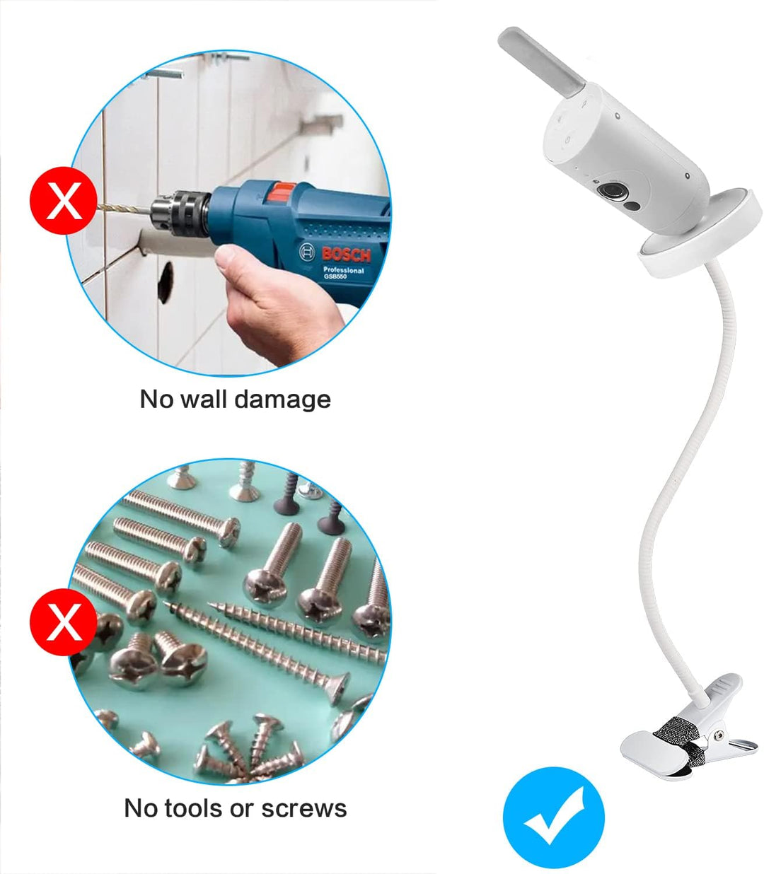 Halterung für Philips Avent Babyphone SCD923/26, Baby Kamera Halter für Philips Avent SCD643/26, Bab
