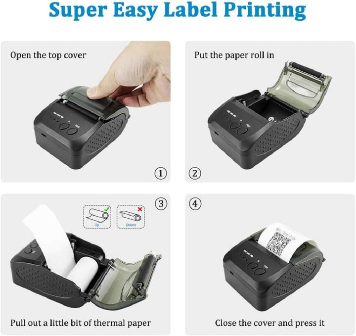 NETUM Kabelloser Bluetooth-Belegungs-Thermodrucker (DE), tragbarer persönlicher Rechnungsdrucker, 58