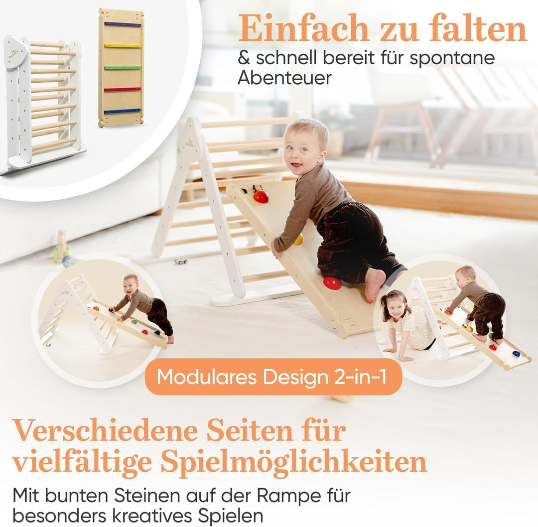 Lululearn® Kletterdreieck [Ultra-SICHER] - Ideal als Klettergerüst Indoor & Outdoor Spielzeug - Klet