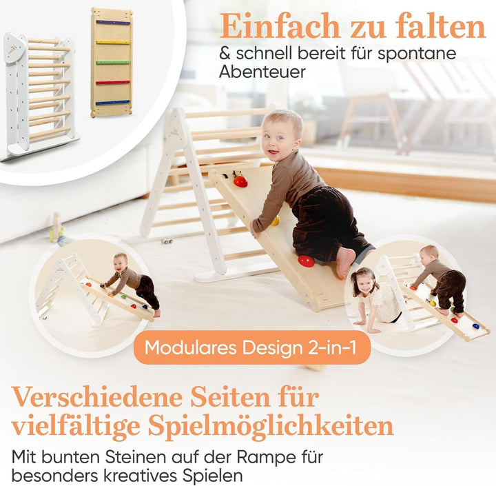 Lululearn® Kletterdreieck [Ultra-SICHER] - Ideal als Klettergerüst Indoor & Outdoor Spielzeug - Klet