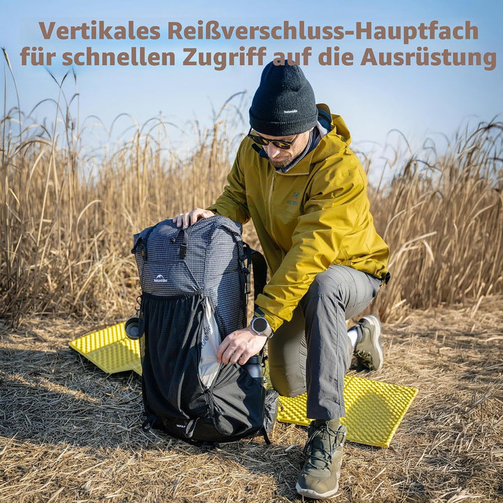 Naturehike Rock 2.0 Upgraded 45L Rucksack Interner Rahmen Wanderrucksack Herren mit Regenhülle Trekk