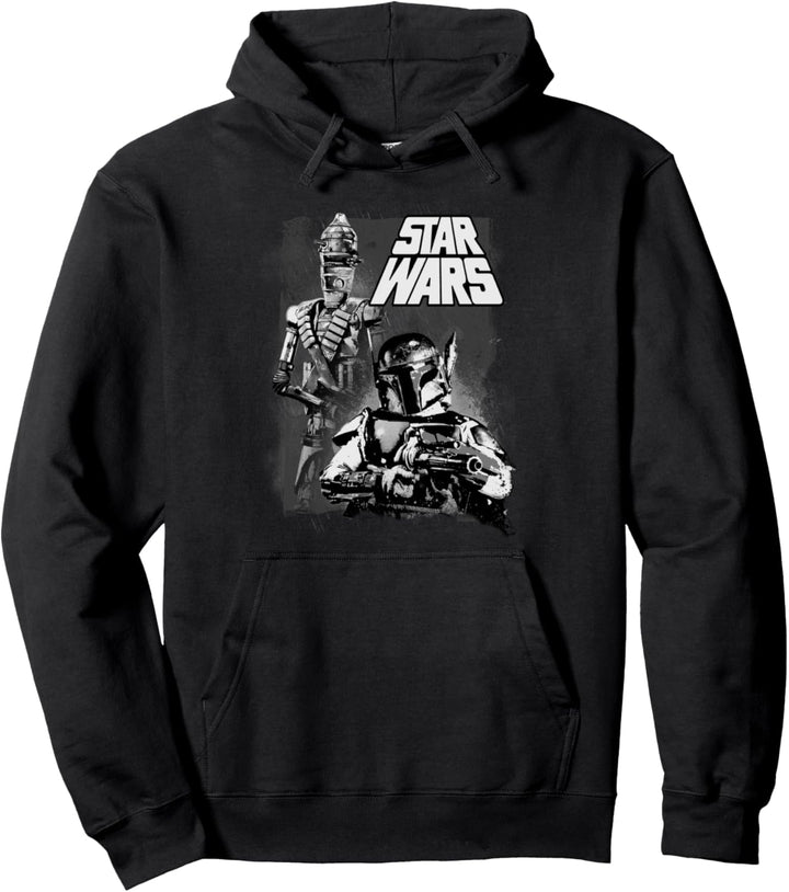 Star Wars Boba Fett Bounty Hunter Distressed Poster Pullover Hoodie