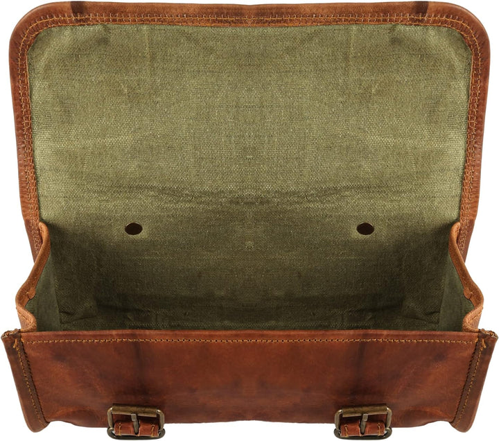 The Vintage Stuff Leder Lenkertasche Braun Sattel Motorradtasche Fahrrad Werkzeugtasche Buff Leder R