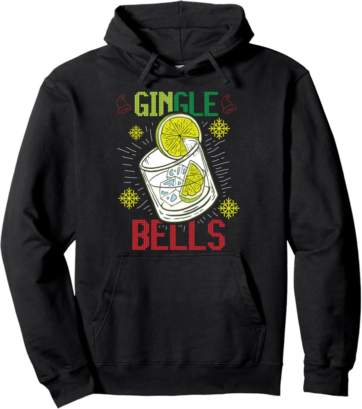 BeGINnliche Weihnachten GINgle Bells Gin Tonic Ugly Sweater Pullover Hoodie