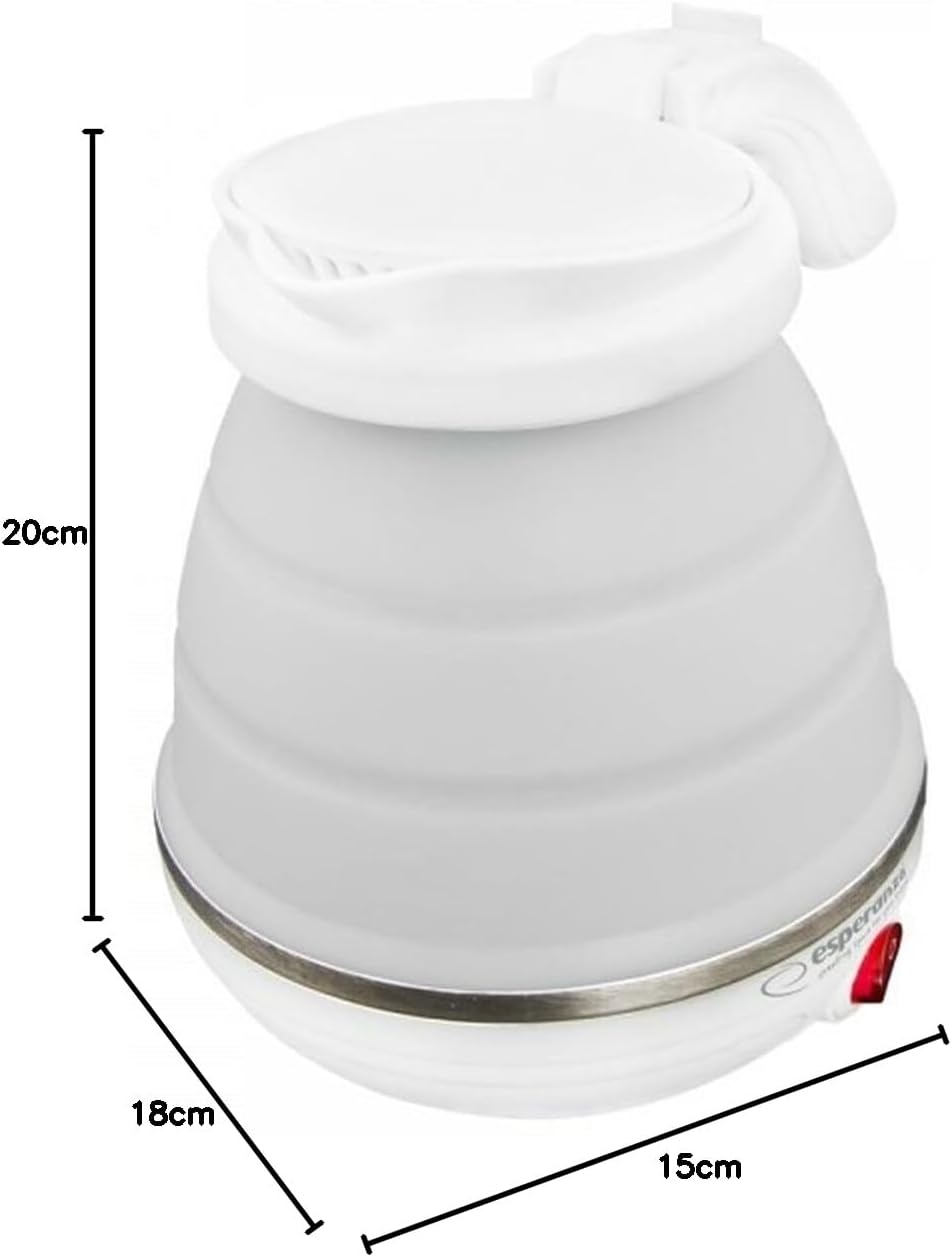 Esperanza EKK023 Hoffnung Elektrischer Wasserkocher faltbar Silikon Niagara 0,5 l elektrikkocher, bu