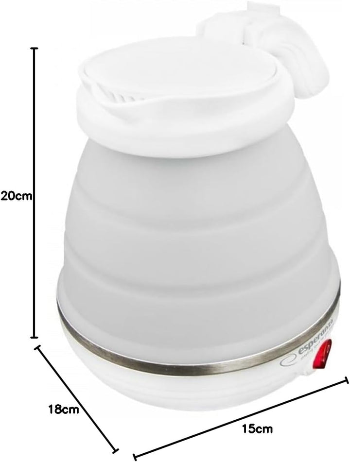 Esperanza EKK023 Hoffnung Elektrischer Wasserkocher faltbar Silikon Niagara 0,5 l elektrikkocher, bu