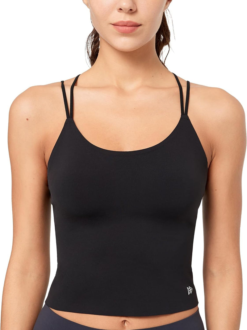 Yvette Sport BH Damen Yoga BH Leichter Halt Nahtlos ohne Bügel Soft bequem Pilates Bra L Schwarz, L