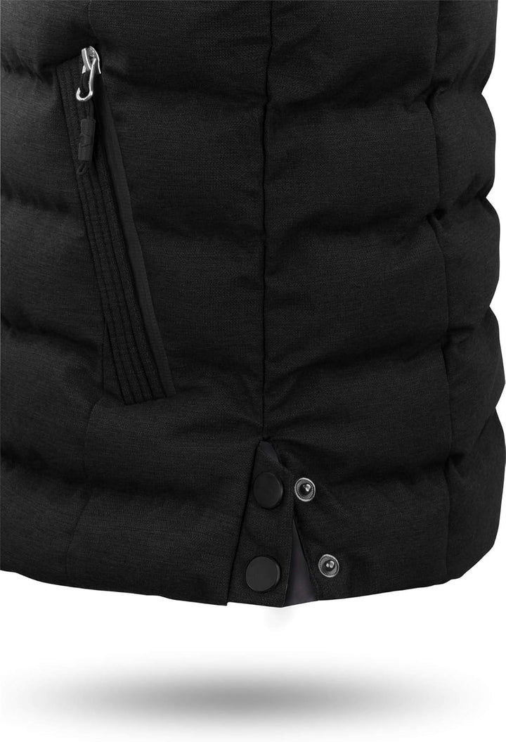 normani Herren Weste Steppweste mit Swaet Kapuze und Stehkragen - Outdoor Weste mit Wasserdichten Re