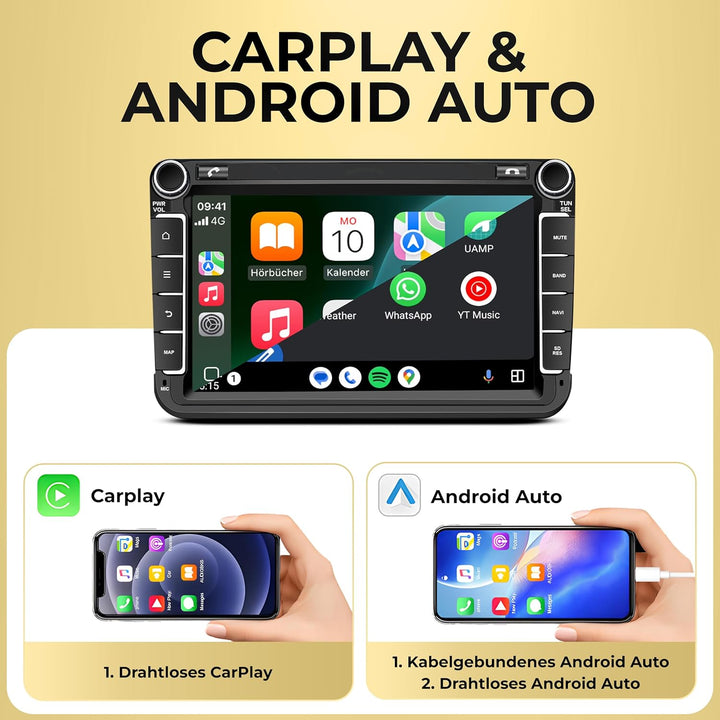 M.I.C. AV8V7 Android 12 Autoradio mit navi Qualcomm Snapdragon 665 4G+64G Ersatz für VW Golf t5 tour