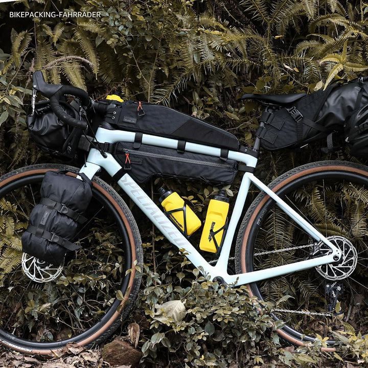 Fahrrad Oberrohrtasche Wasserdicht Rahmentasche Dreieckstasch Doppelseitige Netzbeutel für MTB Rennr