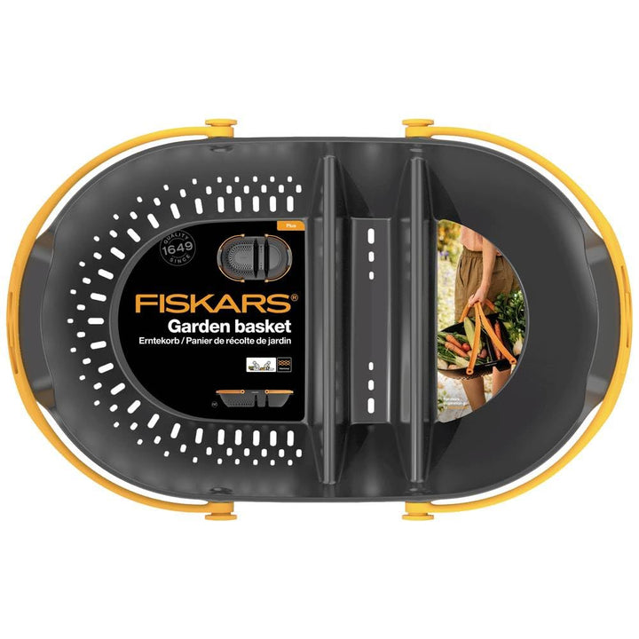 Fiskars Erntekorb, Zum Sammeln, Transportieren und Reinigen von Ernte und Erntewerkzeugen, Kunststof