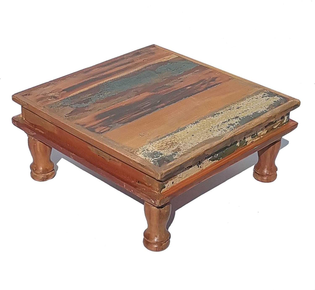 Casa Moro Shabby Chic Tisch Siera M 40x40 cm braun bunt quadratisch aus Altholz gefertigt | Bajot Be