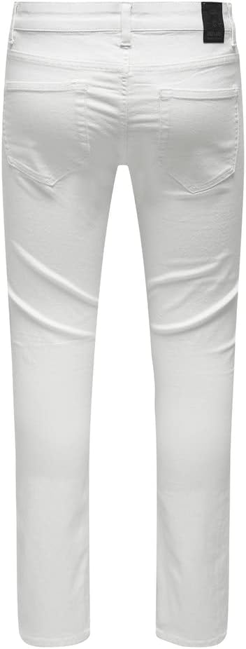 ONLY & SONS Male Hose Slim Fit Hose 31W / 34L Weiss, 31W / 34L Weiss