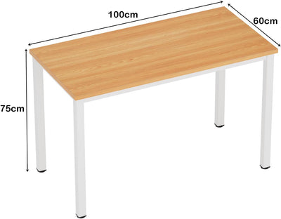 Need Computertisch Schreibtisch 100x60 cm PC Tisch Bürotisch Arbeitstisch Esstisch für Home Office,