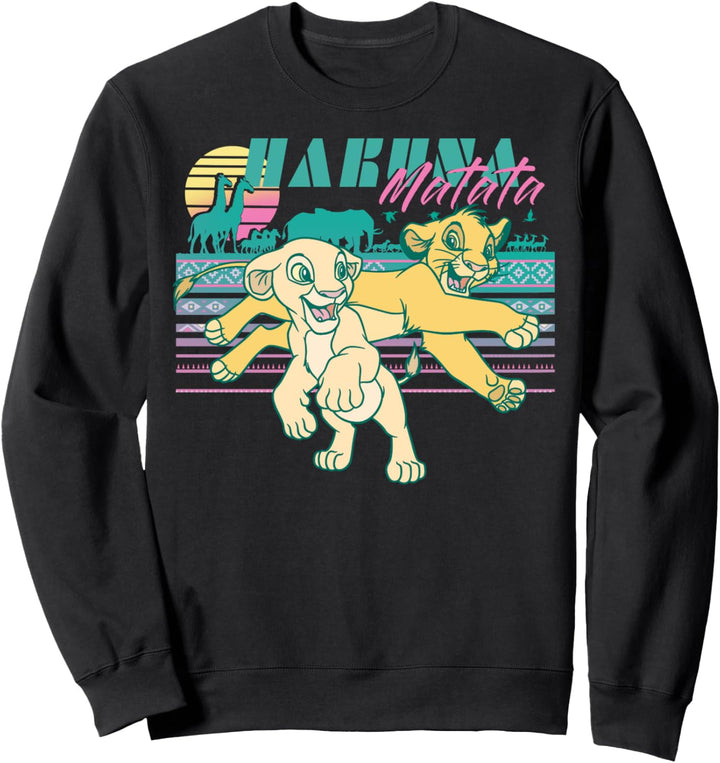 Disney Lion King Simba & Nala Retro Landscape Portrait Sweatshirt