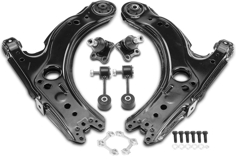 Frankberg 2x Querlenker 2x Koppelstangen Vorne Kompatibel mit A3 8L1 1.6L-1.9L 1996-2003 B.o.r.a 1J2