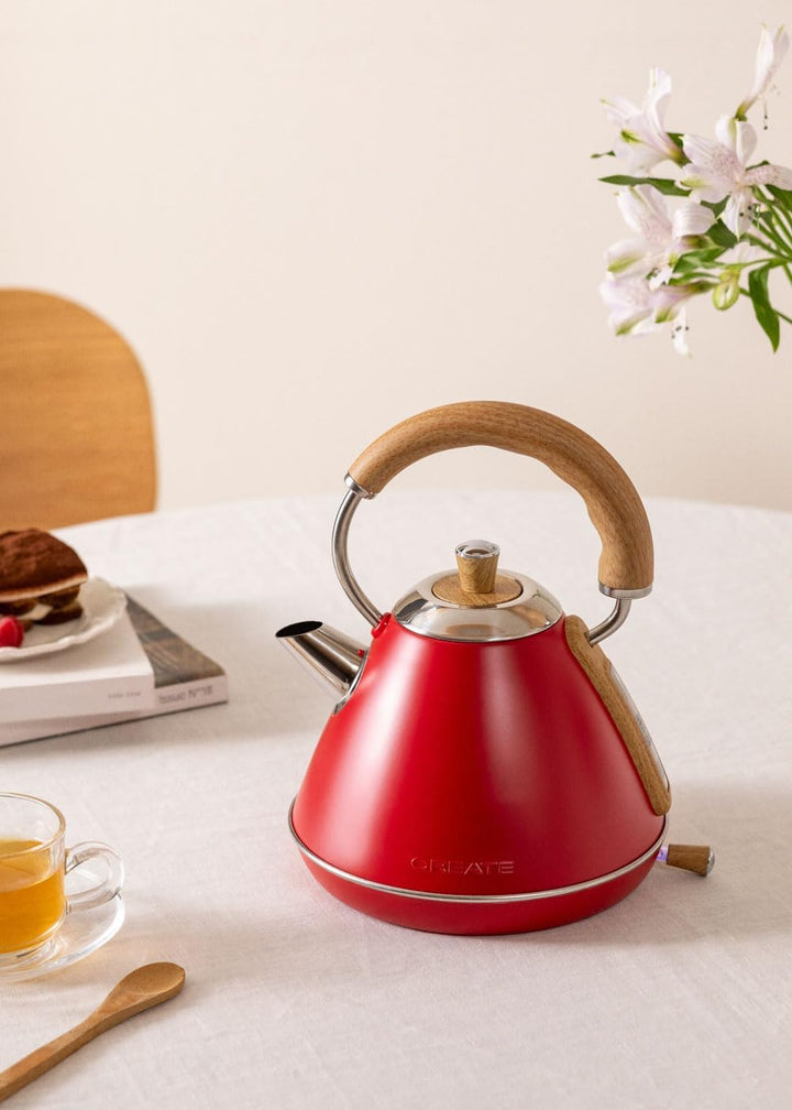 CREATE/PACK - KETTLE RETRO M 1L + TOAST RETRO M/Wasserkocher 1L und Toaster in Rot