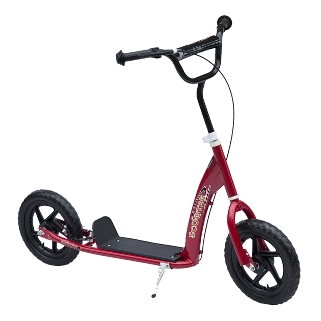HOMCOM Kinderroller mit Hinterbremse Kickscooter 12 Zoll Tretroller Roller Scooter Cityroller für Ki