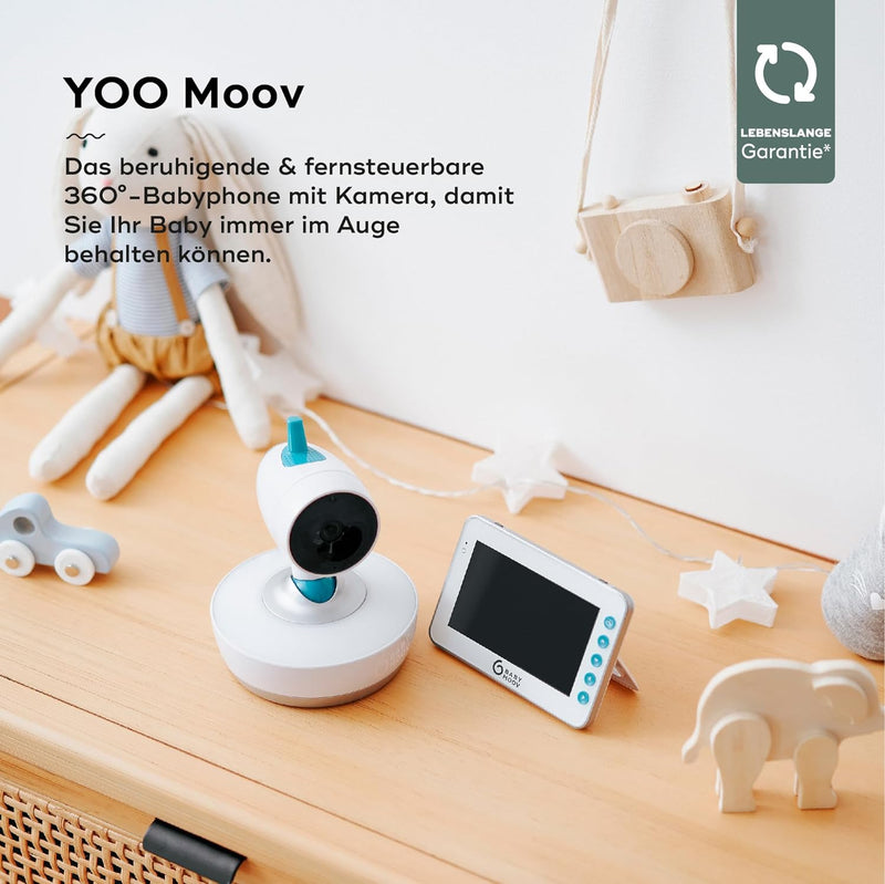 Babymoov Babyphone YOO-Moov - 360 Grad Kamera mit Fernsteuerung, 4,3", Babyphone YOO-Moov